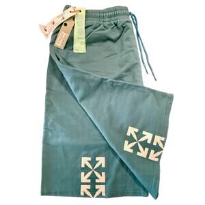 Off White Blur Skate Sweatshorts Duck Green*NEW WITH TAGS*SIZE XXL